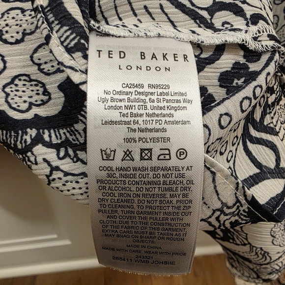 Ted Baker Johsiie Stand Collar Balloon Sleeve Top - Picture 11 of 15